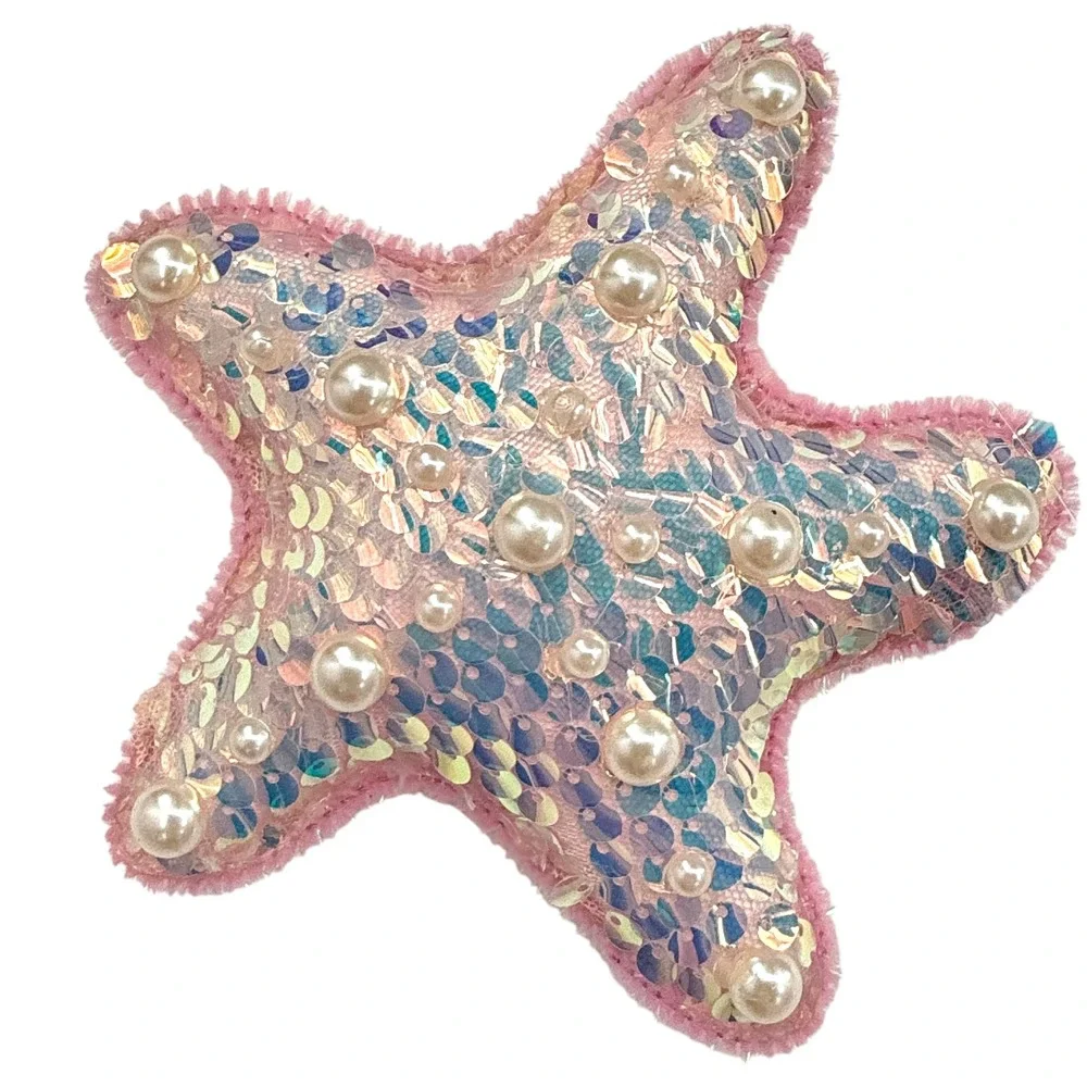 December Diamonds Coral Pink Sequin Starfish Garland Pearl‎ Beach 2 packs